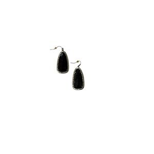 Kendra Scott Black Silver Drop Earrings